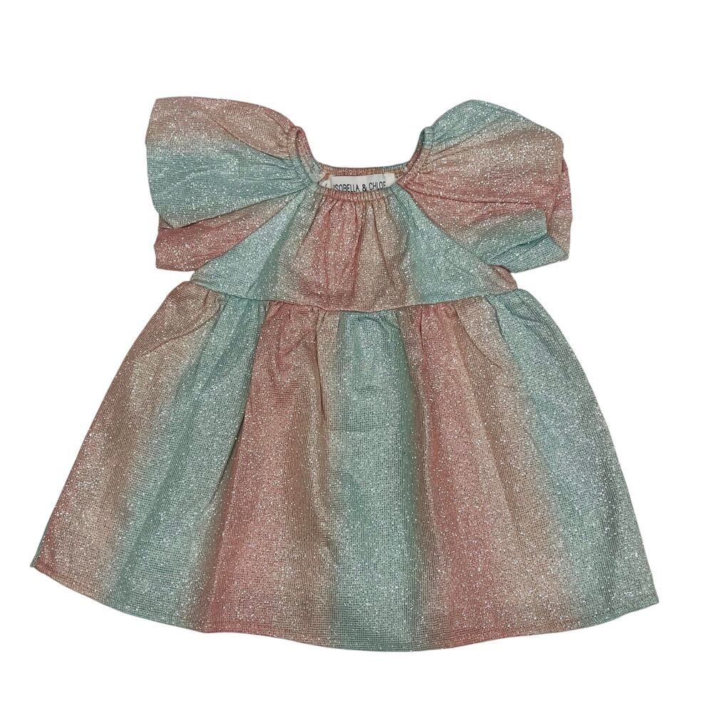 NWT Isobella & Chloe 18M Pink Shimmer Baby Dress